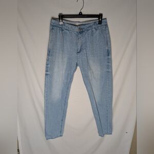 Nöak‎ Light Wash Cropped Denim Jeans With Pockets Size 32 Waist